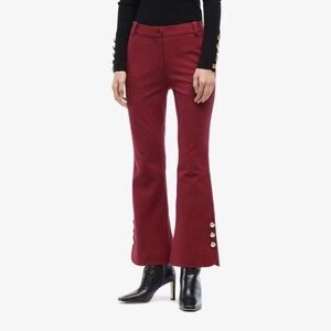 Derek Lam 10 Crosby Burgundy Flared Pants